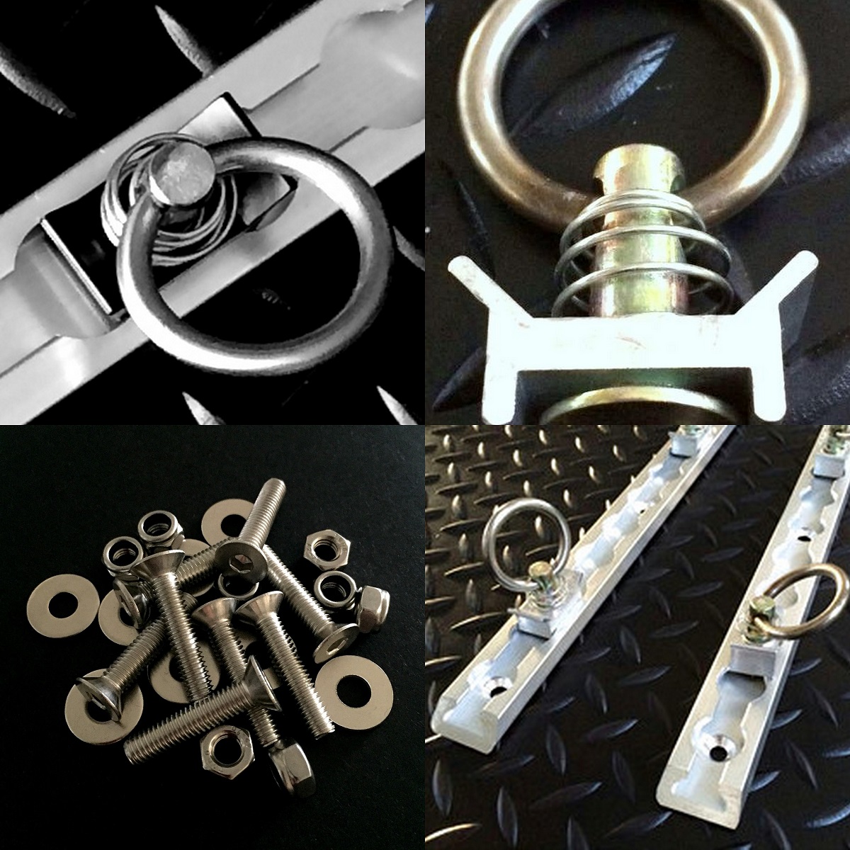 New 4 x ANCHOR TRACK TIE DOWN RAIL System Aluminium Tracking Bike Utes