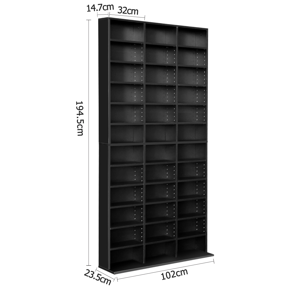 New CD DVD Storage Book Shelf Bluray Media Rack Unit Bookshelf