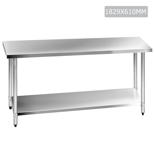 New COMMERCIAL KITCHEN BENCHTOP ISLAND BENCH 304 Stainless Steel Work