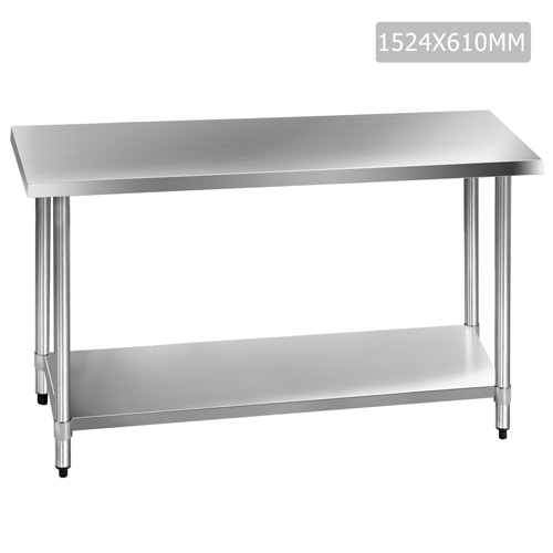New COMMERCIAL KITCHEN BENCHTOP ISLAND BENCH 430 Stainless Steel Work Table Top eBay