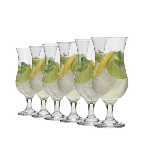 New HURRICANE COCKTAIL DRINKING GLASSES Mocktail Pina Colada Glass